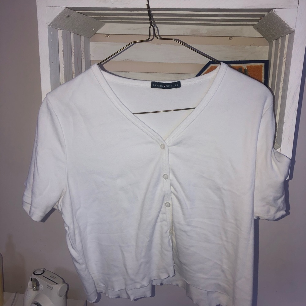 Brandy Melville White Paige Top// NWOT